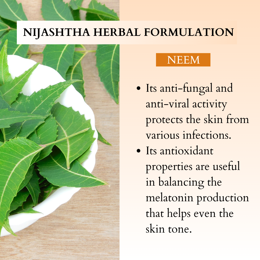 Nijashtha Herbal Formulation for Healthy, Glowing Skin | 30 nutraceutical capsules