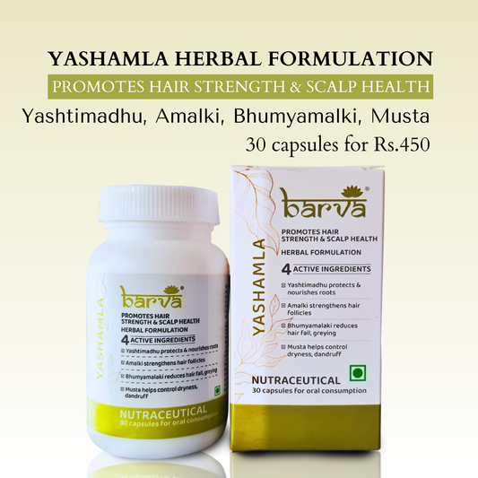 Yashamla Herbal Formulation for Hair Strength & Scalp Health | 30 nutraceutical capsules