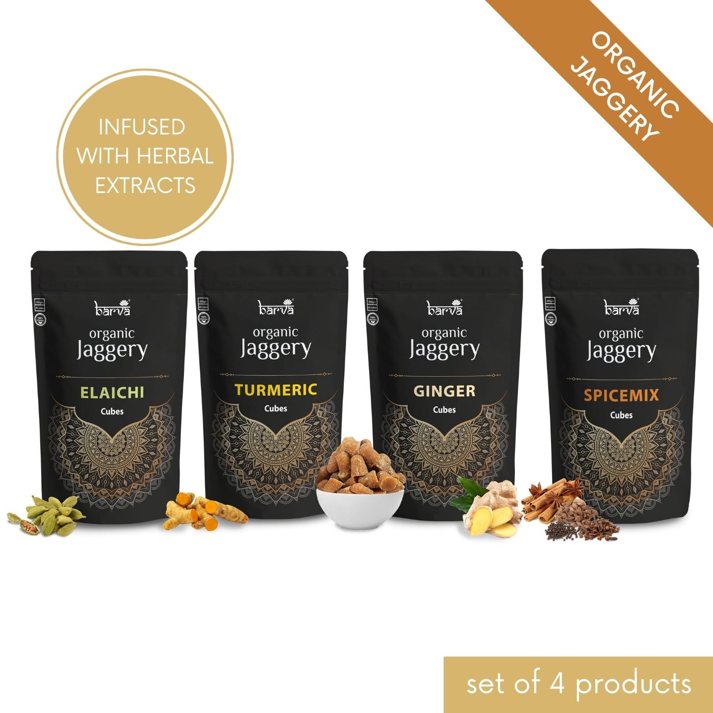 Organic Jaggery infused with potent herbal extracts